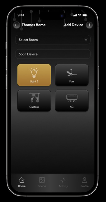 Add device screen