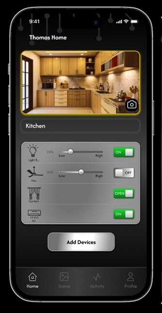 SUMIKA NOVA app — room control